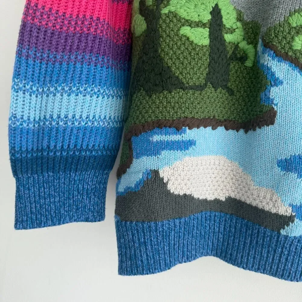 Stella McCartney Sweater Womens 38 Kind Smile Intarsia Jumper Wool Cotton Color - Picture 7 of 16